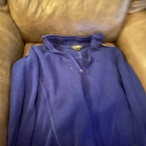 Blue Quarter-Zip Fleece Pullover